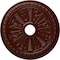 Ekena Millwork Bristol Ceiling Medallion (Fits Canopies up to 3 7/8"), 23 1/2"OD x 3 7/8"ID x 1"P, Brushed Mahogany CM23BIBMF - alternate 1